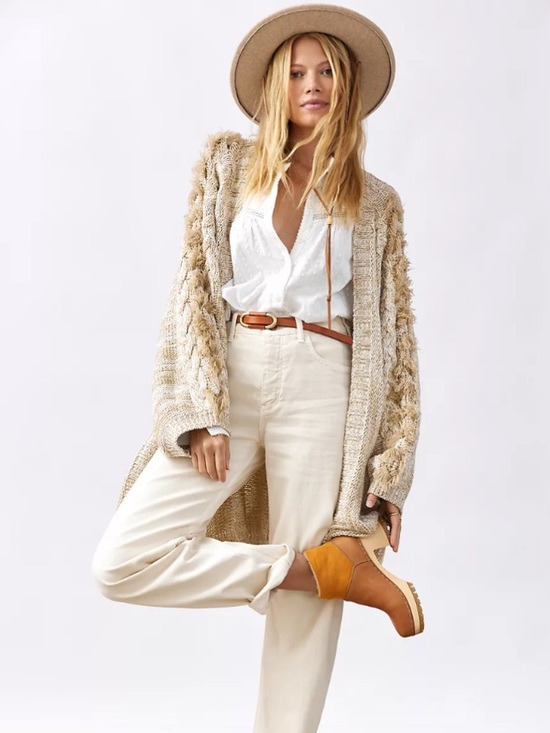 Anthropologie Sweaters - NWT Anthropologie Braided-Sleeve Cardigan Sweater OS